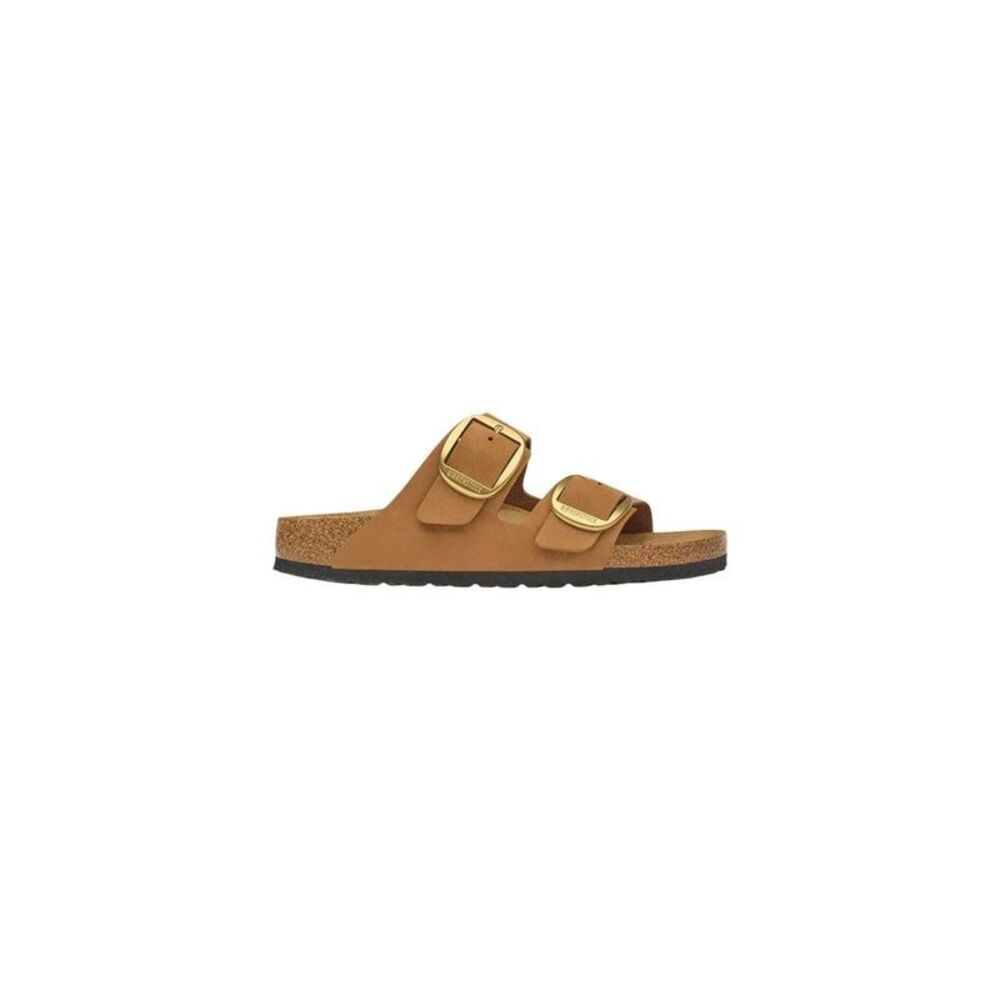 Birkenstock Brown Leather Flat Women's Sandals